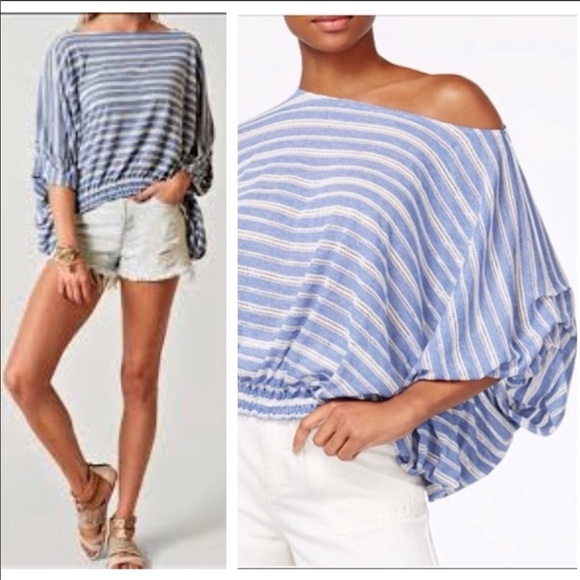 Free People Tops - Free People Azalea Striped Dolman Eyelet Top